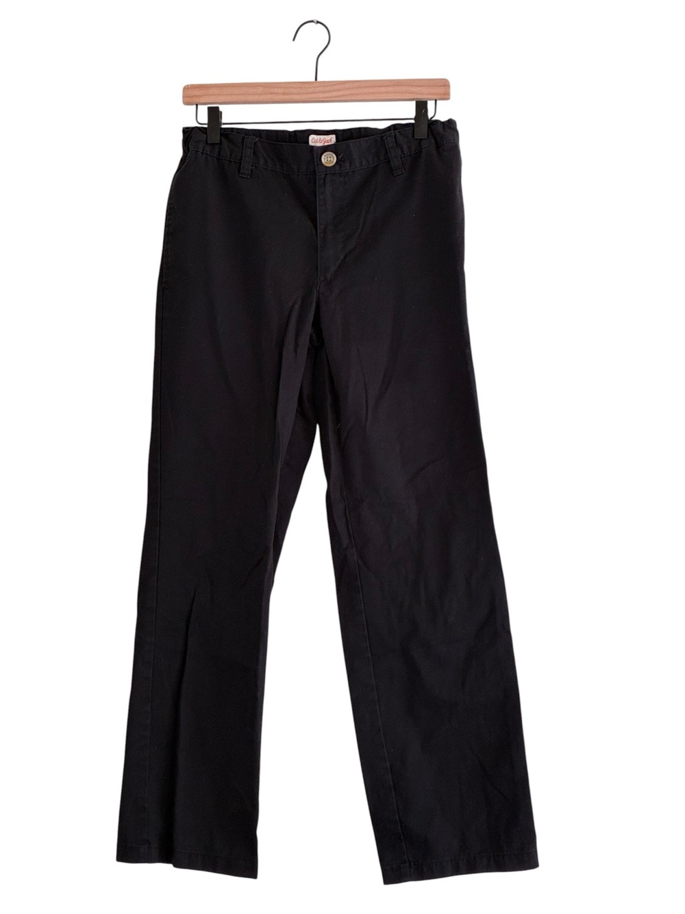 Cat & Jack | Black 100% cotton husky straight leg chino khaki pants boys size 16